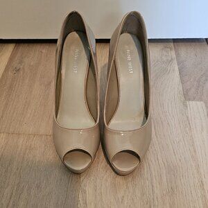 Nine West Peep-Toe Platform Heels